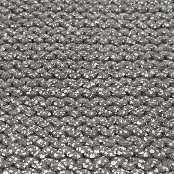 Women Scarf Infinity Gray Silver Tone Cowl Knit Metallic Boho Chic - Picture 8 of 12